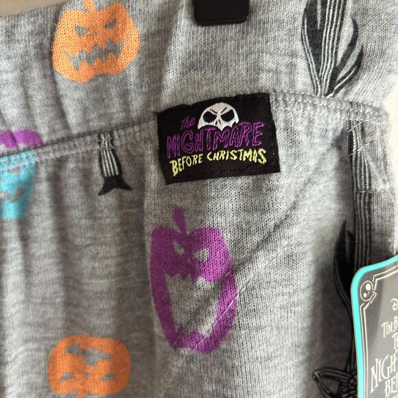 The Nightmare Before Christmas Jack Skellington Jogger Sleepwear Pants S 4-6 #C - Picture 3 of 8